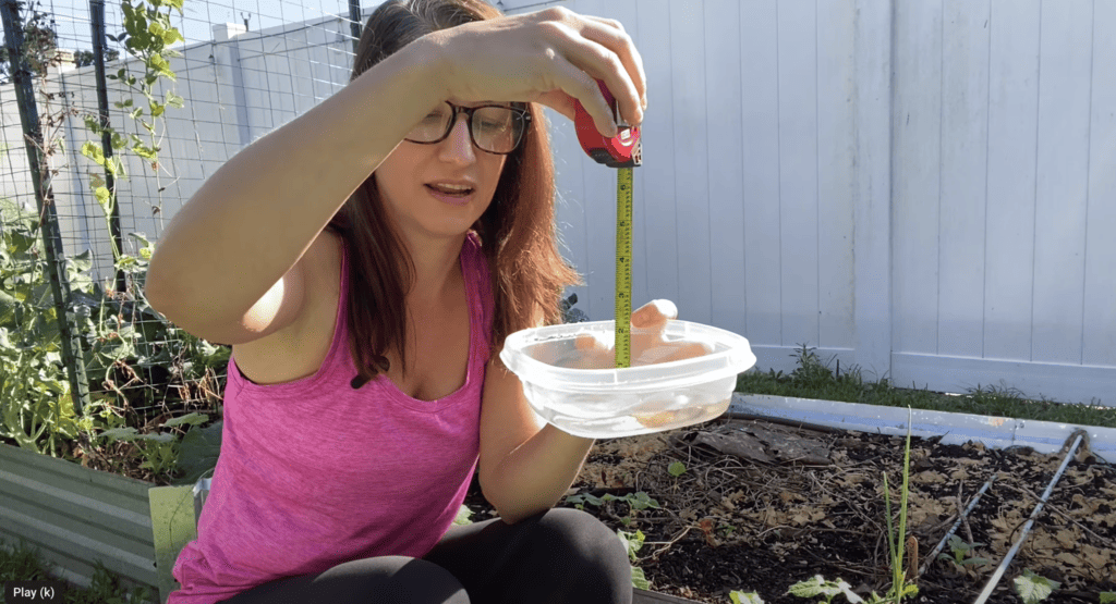 Measuring garden watering